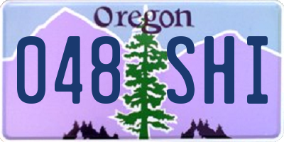 OR license plate 048SHI