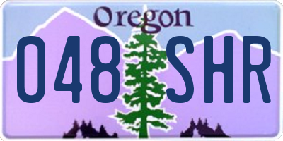 OR license plate 048SHR