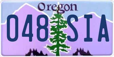 OR license plate 048SIA