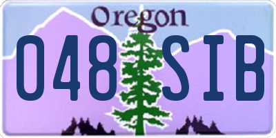 OR license plate 048SIB