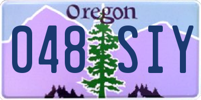 OR license plate 048SIY