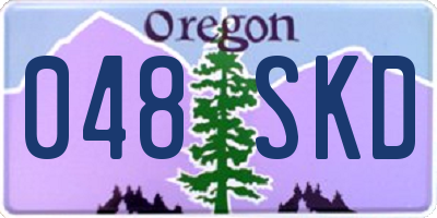 OR license plate 048SKD