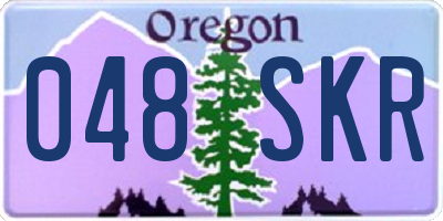 OR license plate 048SKR