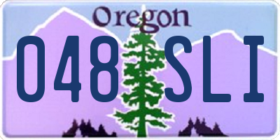 OR license plate 048SLI