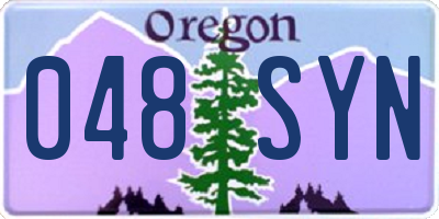 OR license plate 048SYN