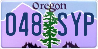 OR license plate 048SYP