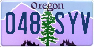 OR license plate 048SYV