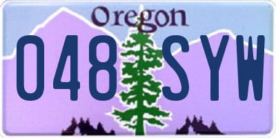 OR license plate 048SYW