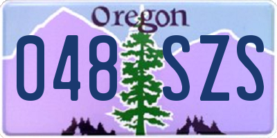 OR license plate 048SZS