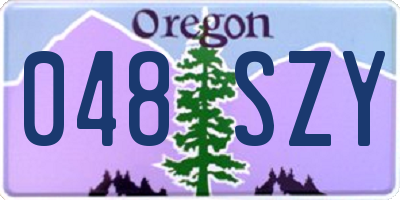 OR license plate 048SZY