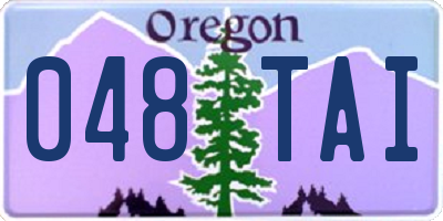 OR license plate 048TAI