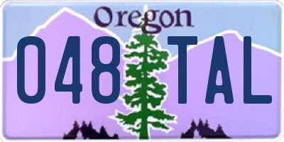 OR license plate 048TAL