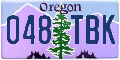 OR license plate 048TBK