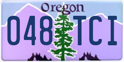 OR license plate 048TCI