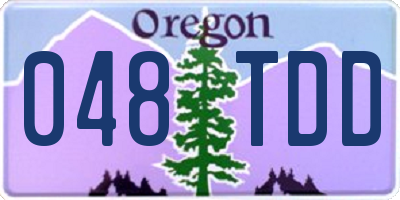 OR license plate 048TDD