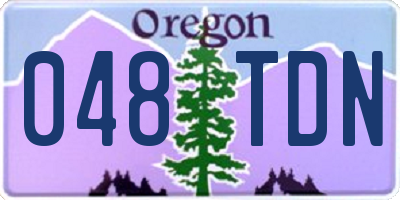 OR license plate 048TDN