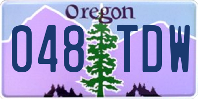 OR license plate 048TDW