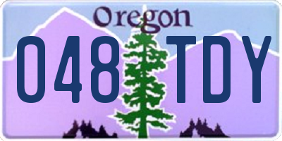 OR license plate 048TDY
