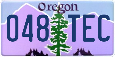 OR license plate 048TEC