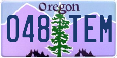 OR license plate 048TEM