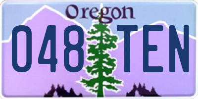OR license plate 048TEN