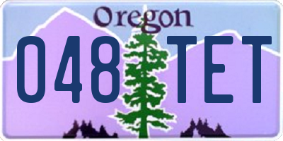 OR license plate 048TET