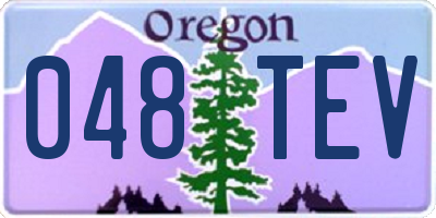 OR license plate 048TEV