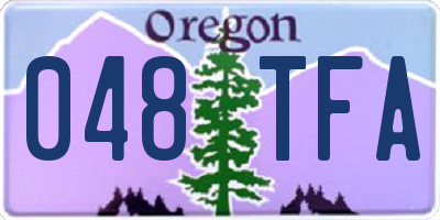 OR license plate 048TFA