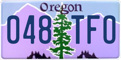 OR license plate 048TFO