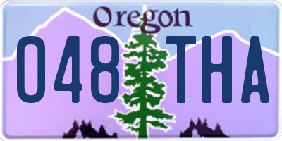 OR license plate 048THA