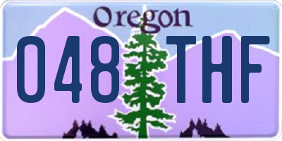 OR license plate 048THF