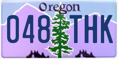 OR license plate 048THK