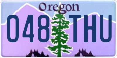 OR license plate 048THU