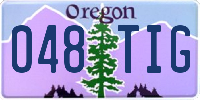 OR license plate 048TIG