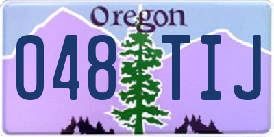 OR license plate 048TIJ