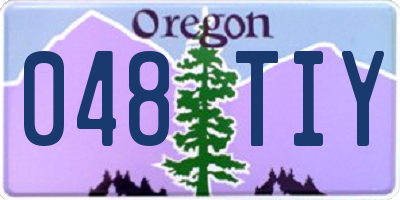 OR license plate 048TIY