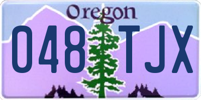 OR license plate 048TJX