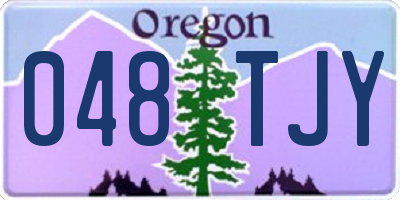 OR license plate 048TJY