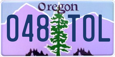 OR license plate 048TOL