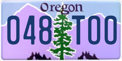 OR license plate 048TOO
