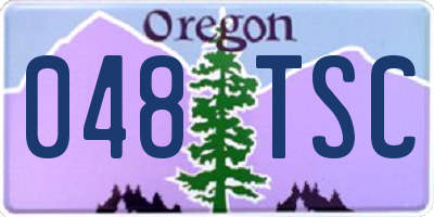 OR license plate 048TSC