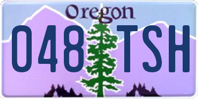 OR license plate 048TSH