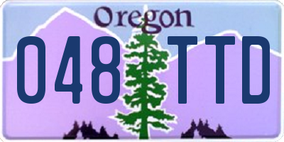 OR license plate 048TTD