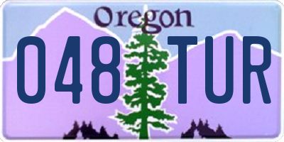 OR license plate 048TUR