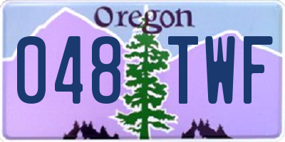 OR license plate 048TWF