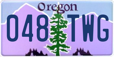 OR license plate 048TWG