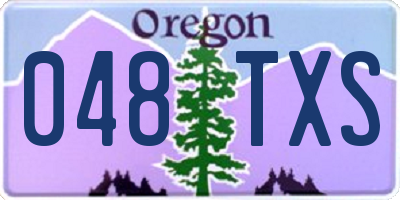 OR license plate 048TXS