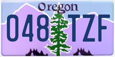OR license plate 048TZF