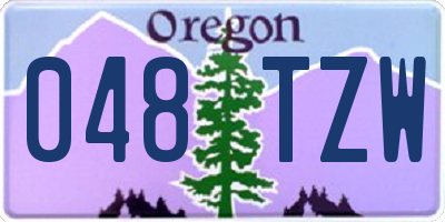 OR license plate 048TZW