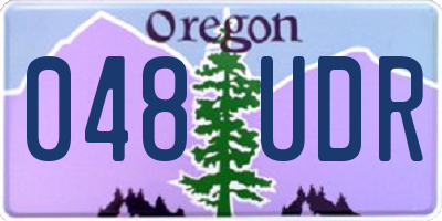 OR license plate 048UDR